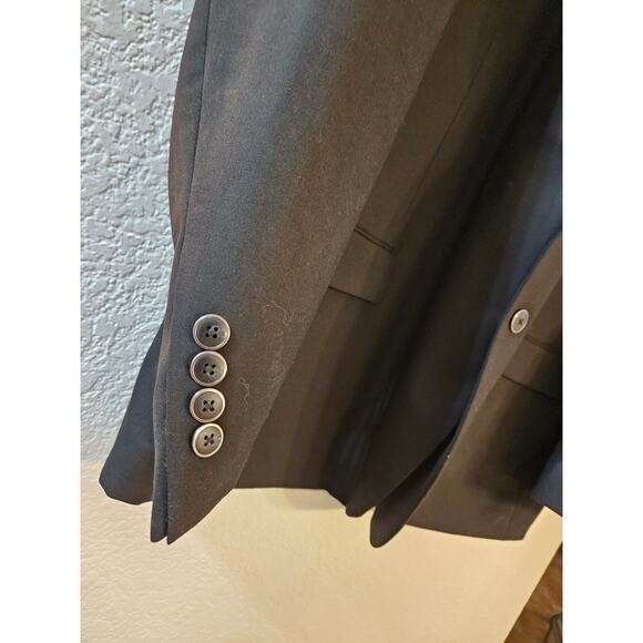 Pronto Uomo Black Modern Fit Suit Jacket Mens Size 54R 2-Button Notch Lapel - Picture 4 of 6